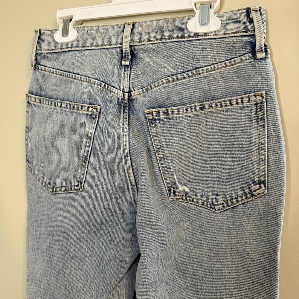 RAG & BONE High Rise Distressed Cigarette Madison Jeans with Holes 25 - Picture 10 of 13